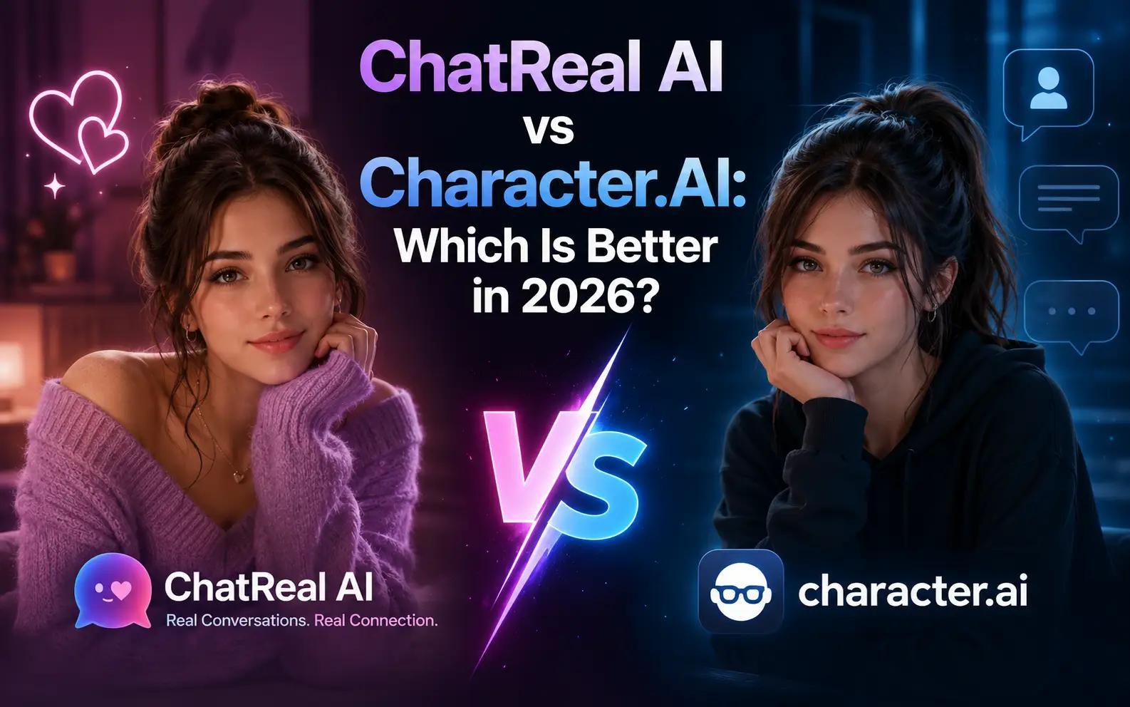 ChatReal AI vs Character.AI: Welches ist besser im Jahr 2026?