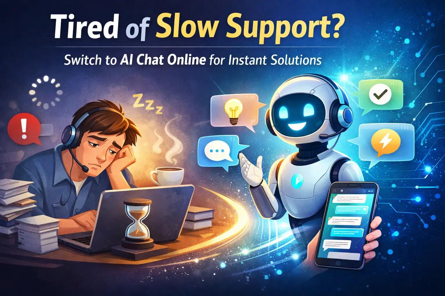 Müde von langsamer Support? Wechseln Sie zu AI Chat Online für sofortige Lösungen